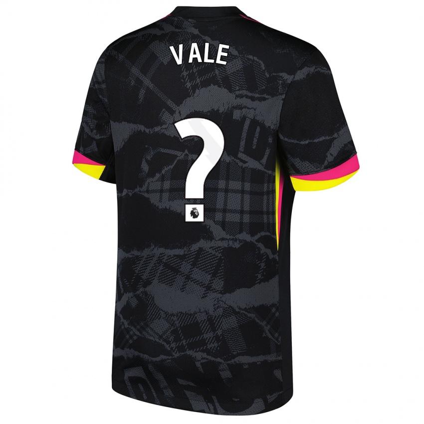 Niño Camiseta Harvey Vale #0 Negro Rosa Equipación Tercera 2024/25 La Camisa