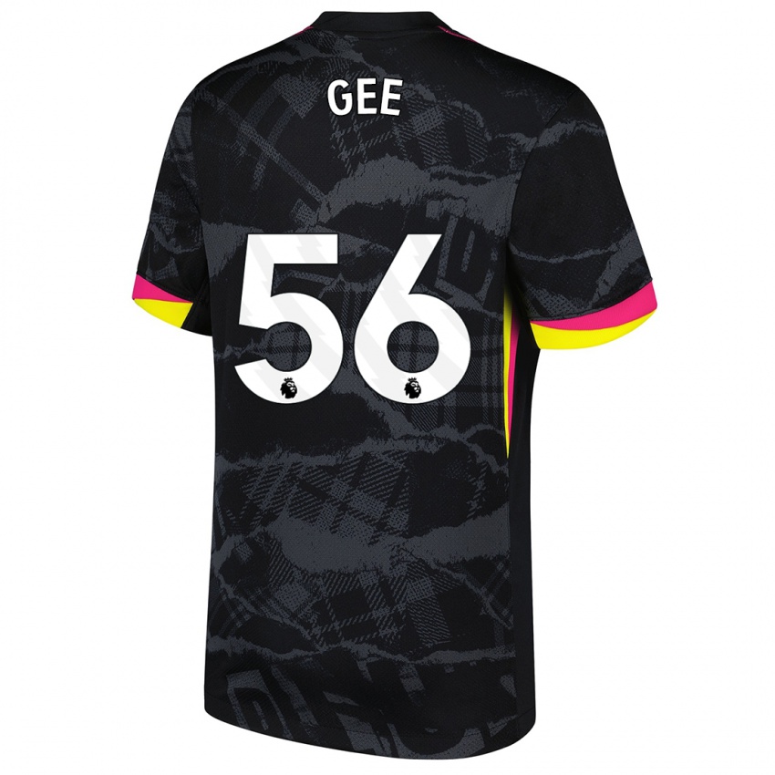 Niño Camiseta Billy Gee #56 Negro Rosa Equipación Tercera 2024/25 La Camisa