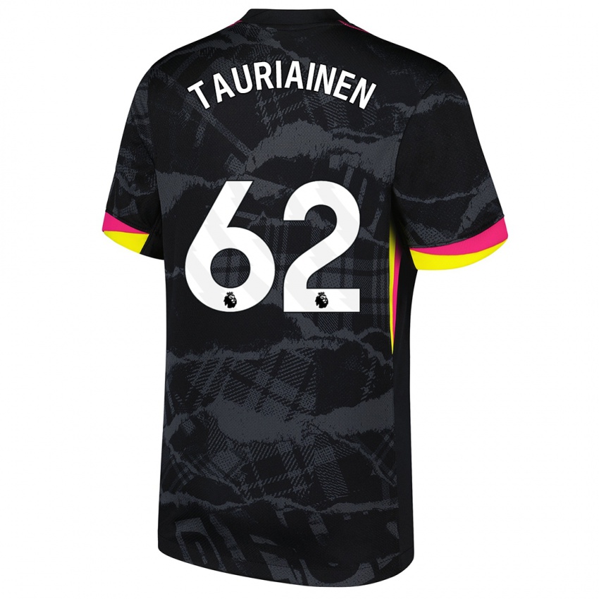 Niño Camiseta Jimi Tauriainen #62 Negro Rosa Equipación Tercera 2024/25 La Camisa