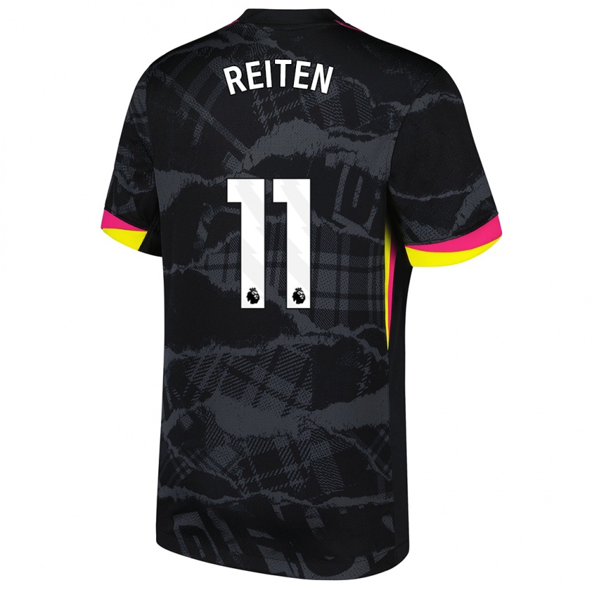 Niño Camiseta Guro Reiten #11 Negro Rosa Equipación Tercera 2024/25 La Camisa