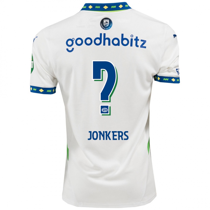 Niño Camiseta Brent Jonkers #0 Blanco Azul Oscuro Equipación Tercera 2024/25 La Camisa