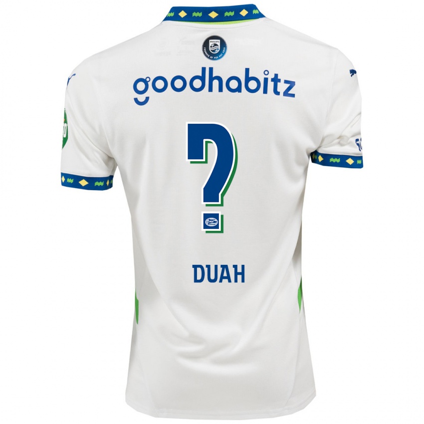 Niño Camiseta King Duah #0 Blanco Azul Oscuro Equipación Tercera 2024/25 La Camisa