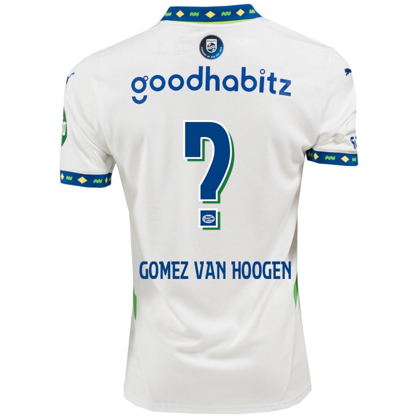 Niño Camiseta Samuel Gomez Van Hoogen #0 Blanco Azul Oscuro Equipación Tercera 2024/25 La Camisa