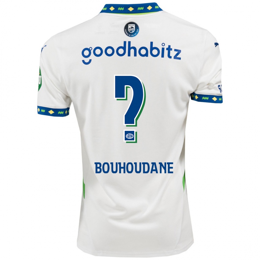 Niño Camiseta Sami Bouhoudane #0 Blanco Azul Oscuro Equipación Tercera 2024/25 La Camisa