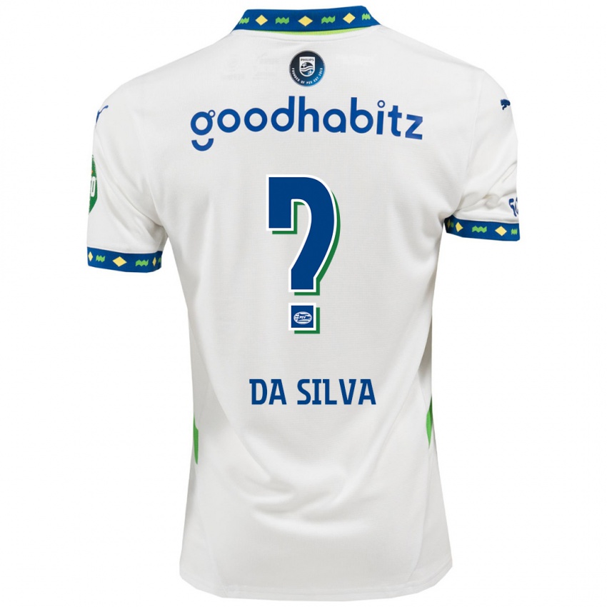 Niño Camiseta Aston Da Silva #0 Blanco Azul Oscuro Equipación Tercera 2024/25 La Camisa