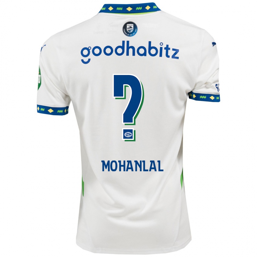 Niño Camiseta Pawan Mohanlal #0 Blanco Azul Oscuro Equipación Tercera 2024/25 La Camisa