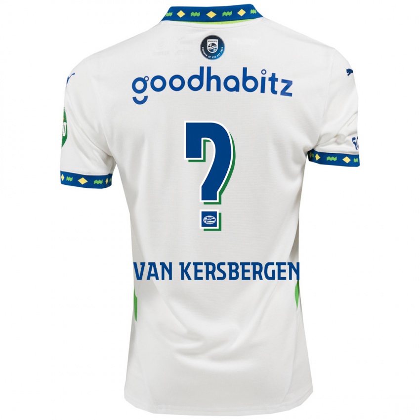 Niño Camiseta Sander Van Kersbergen #0 Blanco Azul Oscuro Equipación Tercera 2024/25 La Camisa