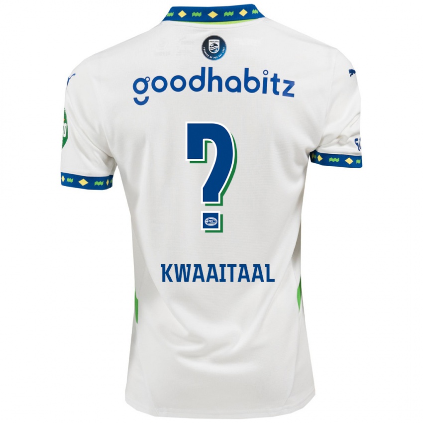 Niño Camiseta Julian Kwaaitaal #0 Blanco Azul Oscuro Equipación Tercera 2024/25 La Camisa