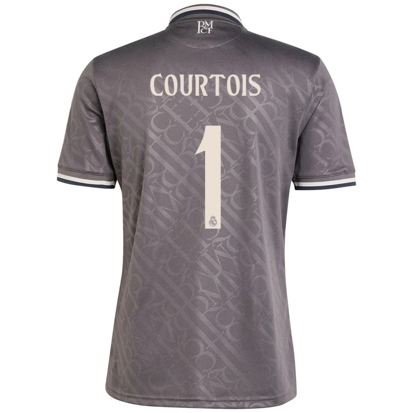 Niño Camiseta Thibaut Courtois #1 Carbón Equipación Tercera 2024/25 La Camisa