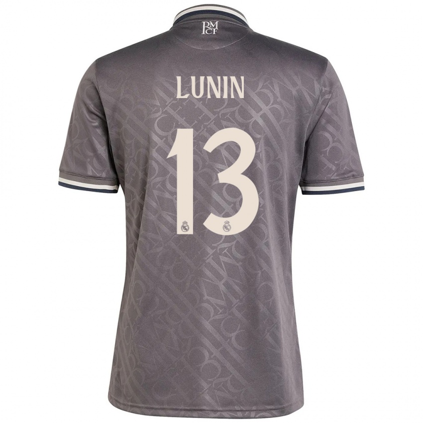 Niño Camiseta Andriy Lunin #13 Carbón Equipación Tercera 2024/25 La Camisa