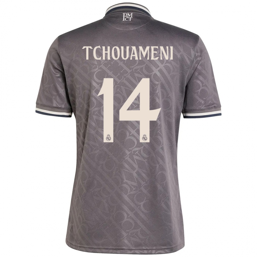 Niño Camiseta Aurelien Tchouameni #14 Carbón Equipación Tercera 2024/25 La Camisa