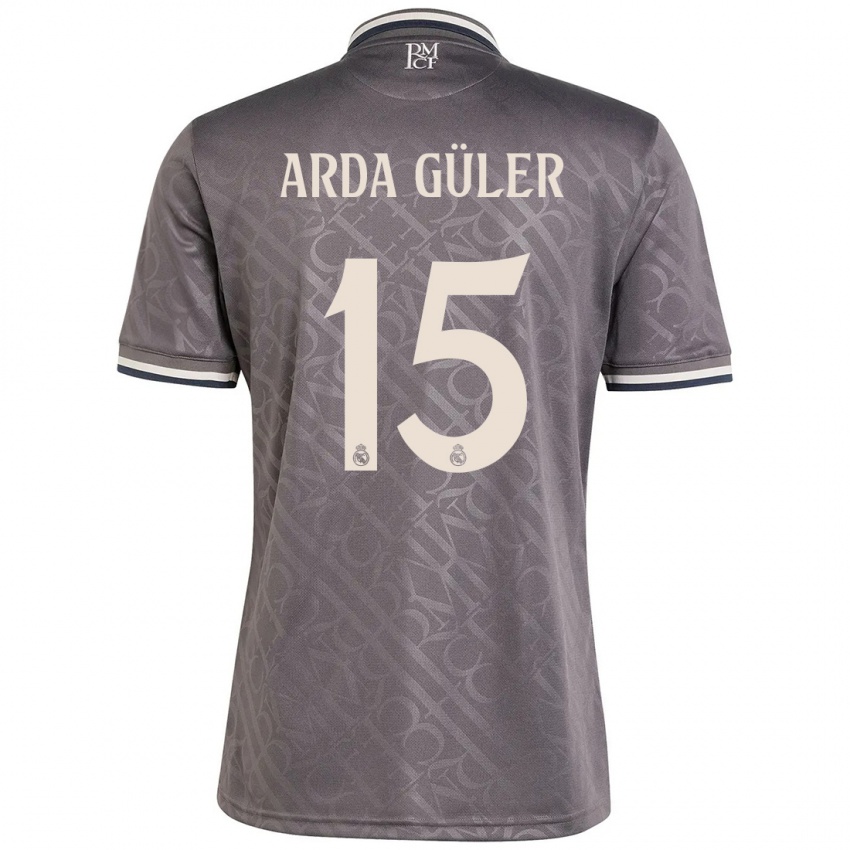 Niño Camiseta Arda Güler #15 Carbón Equipación Tercera 2024/25 La Camisa