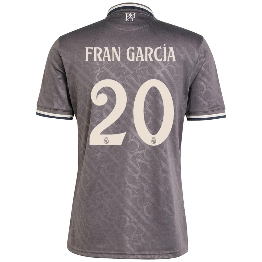 Niño Camiseta Fran García #20 Carbón Equipación Tercera 2024/25 La Camisa