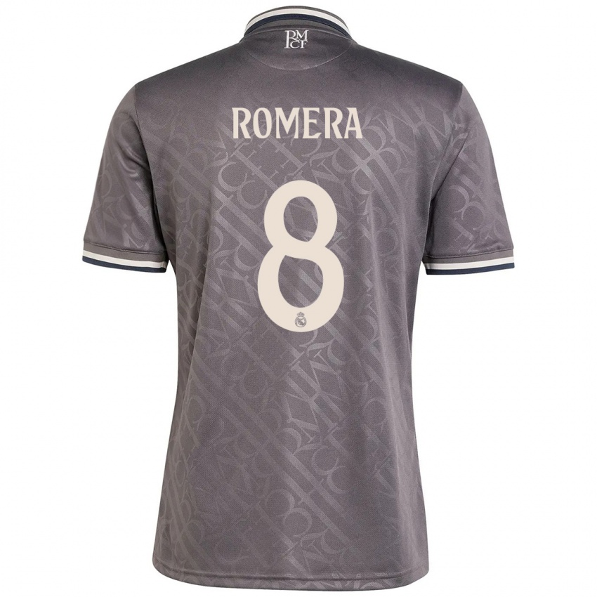 Niño Camiseta Miguel Romera #8 Carbón Equipación Tercera 2024/25 La Camisa