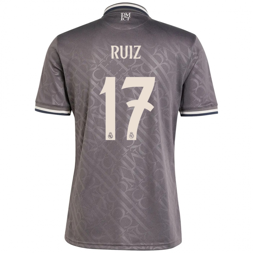 Niño Camiseta David Ruiz #17 Carbón Equipación Tercera 2024/25 La Camisa