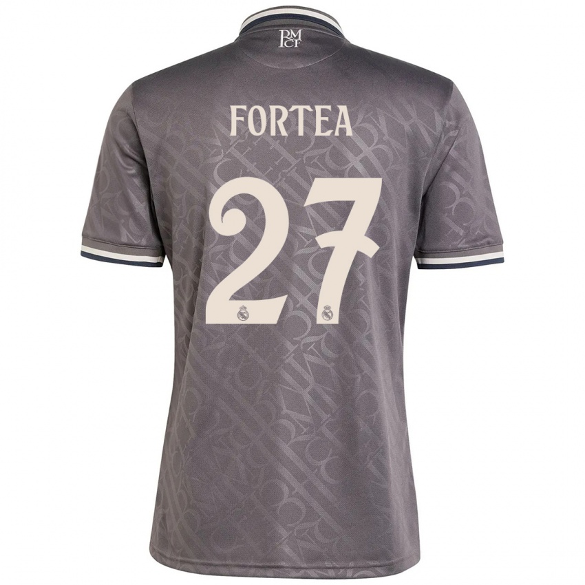 Niño Camiseta Jesús Fortea #27 Carbón Equipación Tercera 2024/25 La Camisa