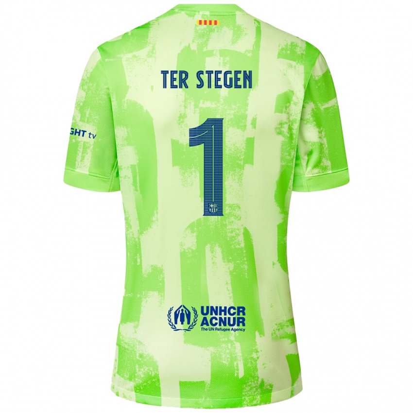 Niño Camiseta Marc-Andre Ter Stegen #1 Lima Equipación Tercera 2024/25 La Camisa