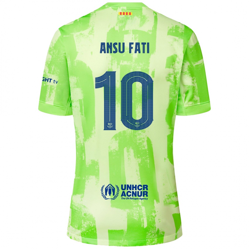 Niño Camiseta Ansu Fati #10 Lima Equipación Tercera 2024/25 La Camisa