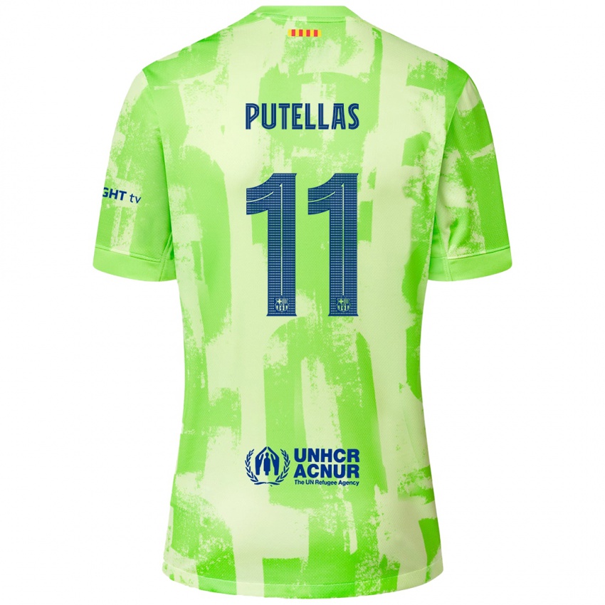 Niño Camiseta Alexia Putellas #11 Lima Equipación Tercera 2024/25 La Camisa