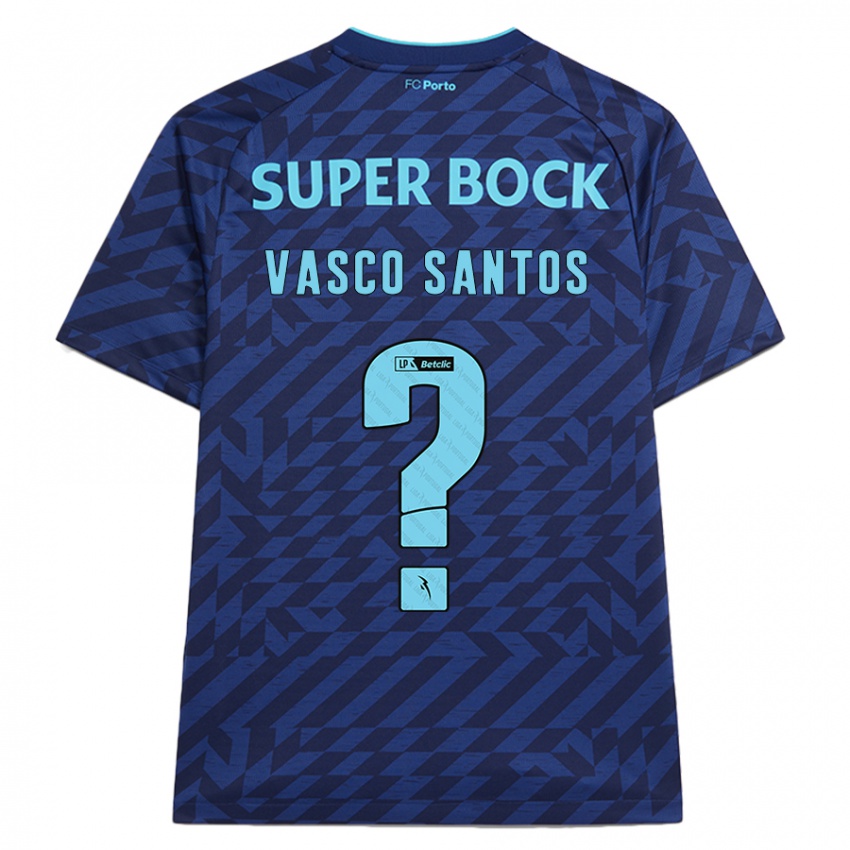 Niño Camiseta Vasco Santos #0 Azul Marino Equipación Tercera 2024/25 La Camisa