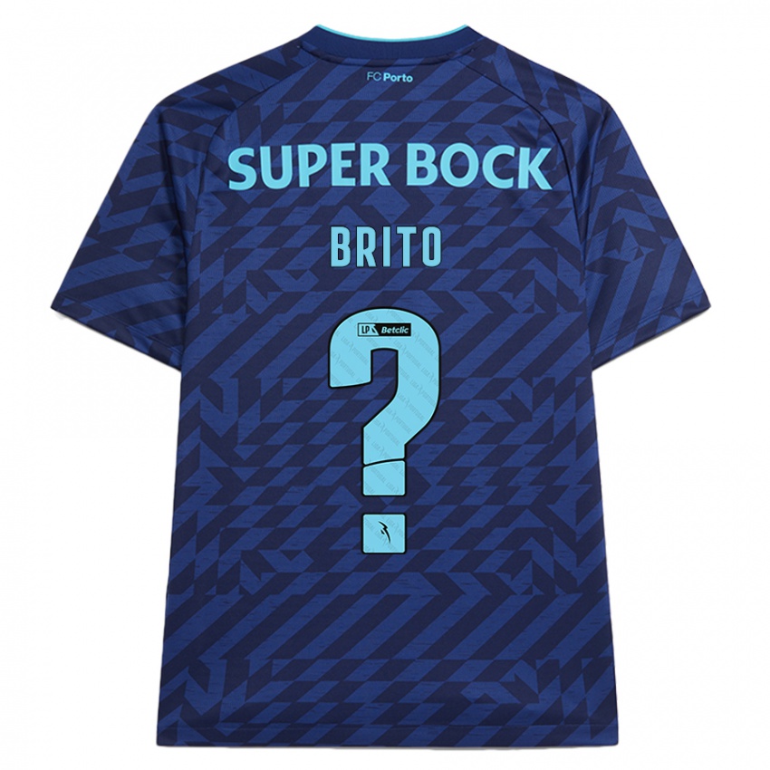 Niño Camiseta João Brito #0 Azul Marino Equipación Tercera 2024/25 La Camisa