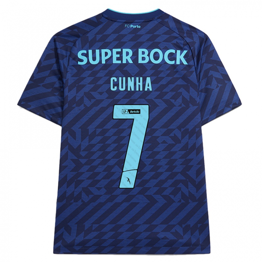 Niño Camiseta Duarte Cunha #7 Azul Marino Equipación Tercera 2024/25 La Camisa