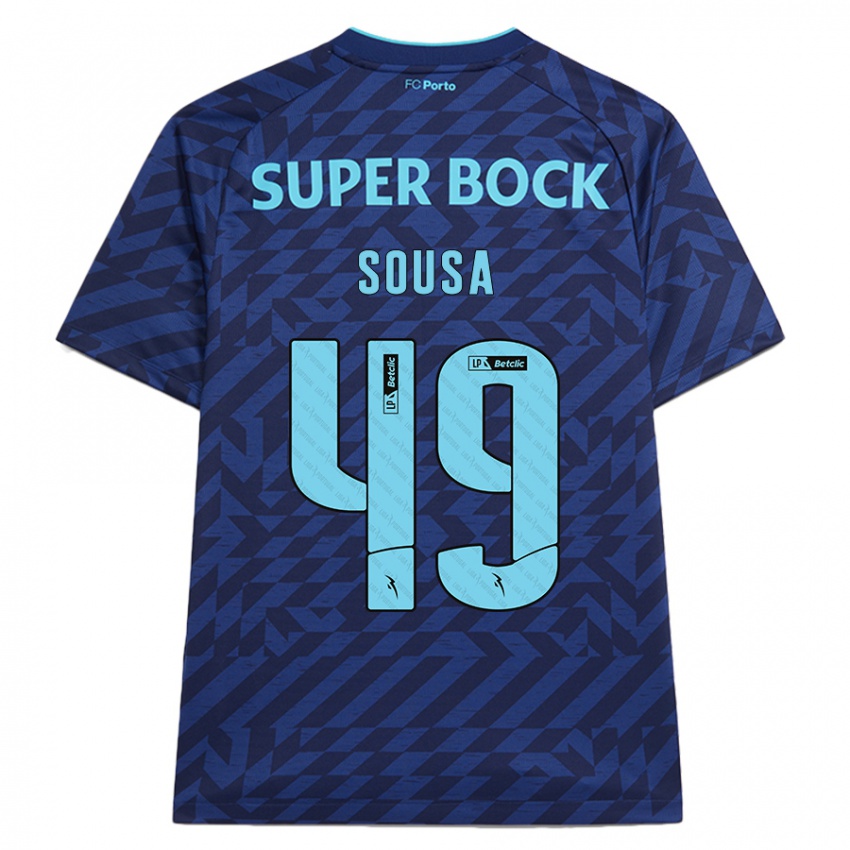 Niño Camiseta Gonçalo Sousa #49 Azul Marino Equipación Tercera 2024/25 La Camisa