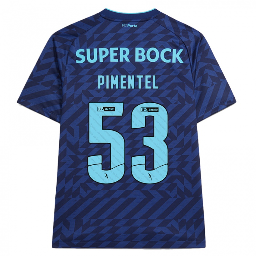 Niño Camiseta Eric Pimentel #53 Azul Marino Equipación Tercera 2024/25 La Camisa