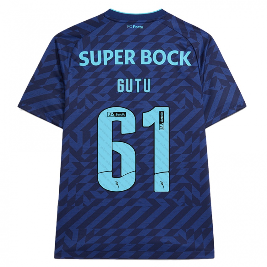 Niño Camiseta Denis Gutu #61 Azul Marino Equipación Tercera 2024/25 La Camisa