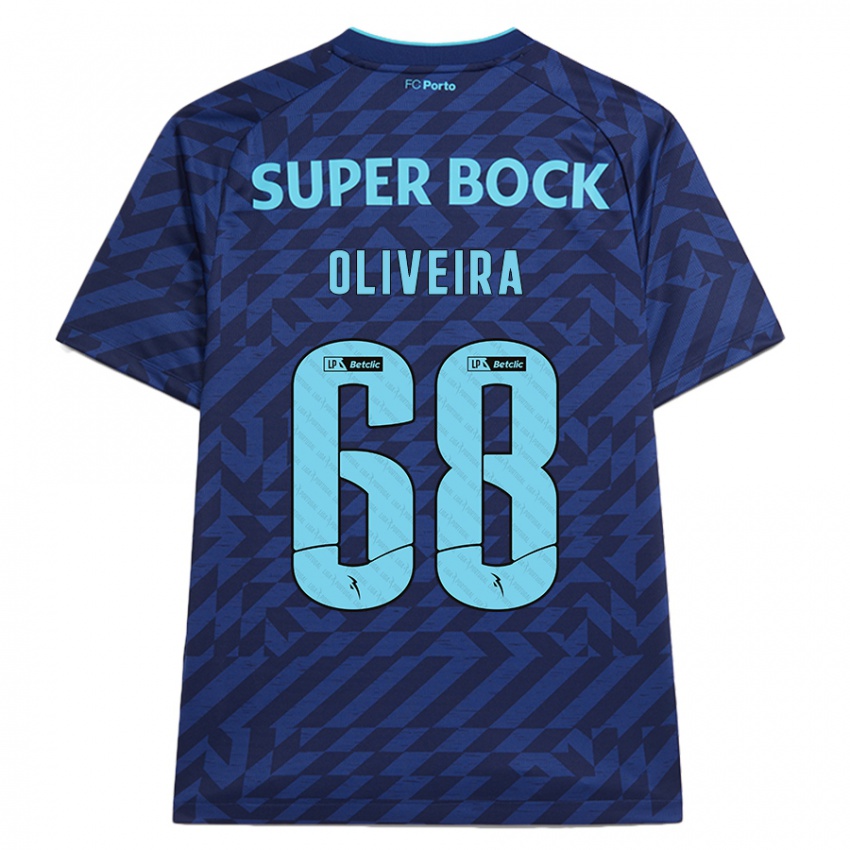 Niño Camiseta André Oliveira #68 Azul Marino Equipación Tercera 2024/25 La Camisa