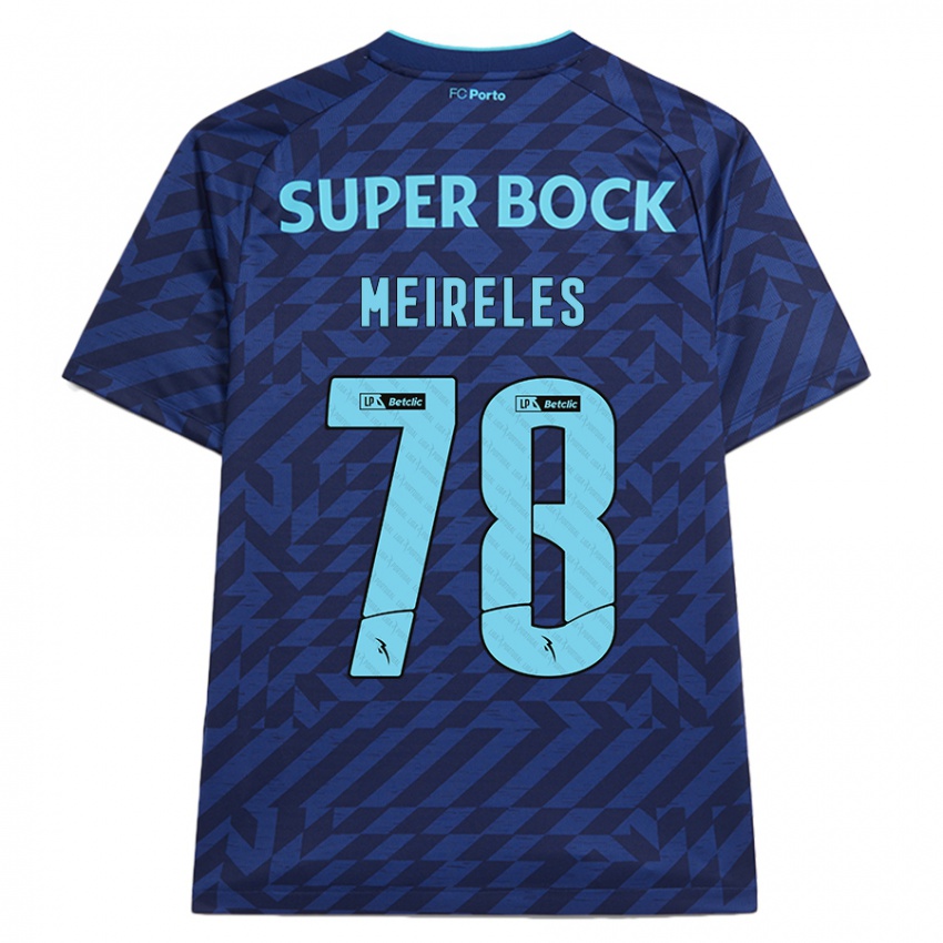 Niño Camiseta Jorge Meireles #78 Azul Marino Equipación Tercera 2024/25 La Camisa