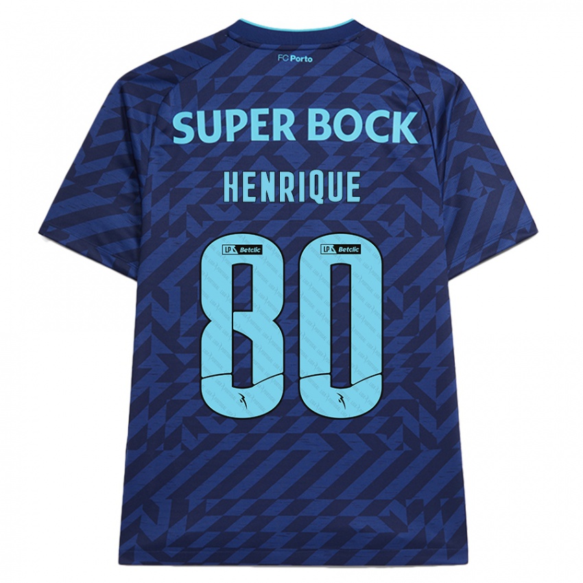 Niño Camiseta Kaio Henrique #80 Azul Marino Equipación Tercera 2024/25 La Camisa