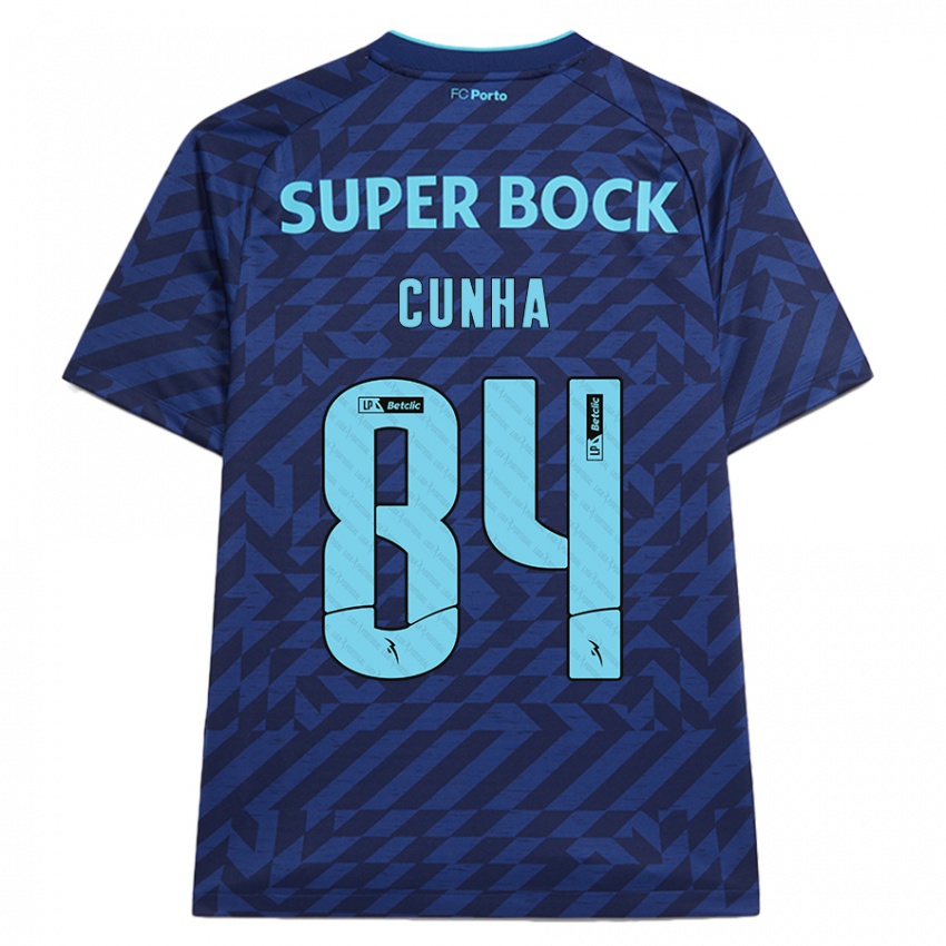 Niño Camiseta Martim Cunha #84 Azul Marino Equipación Tercera 2024/25 La Camisa