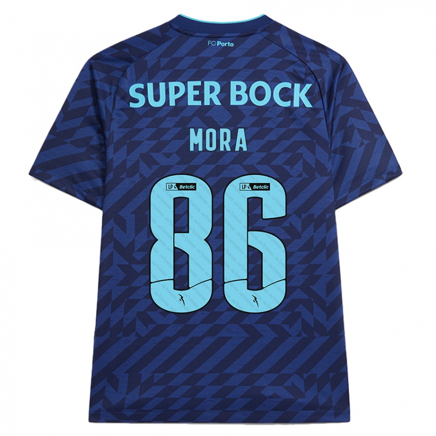 Niño Camiseta Rodrigo Mora #86 Azul Marino Equipación Tercera 2024/25 La Camisa