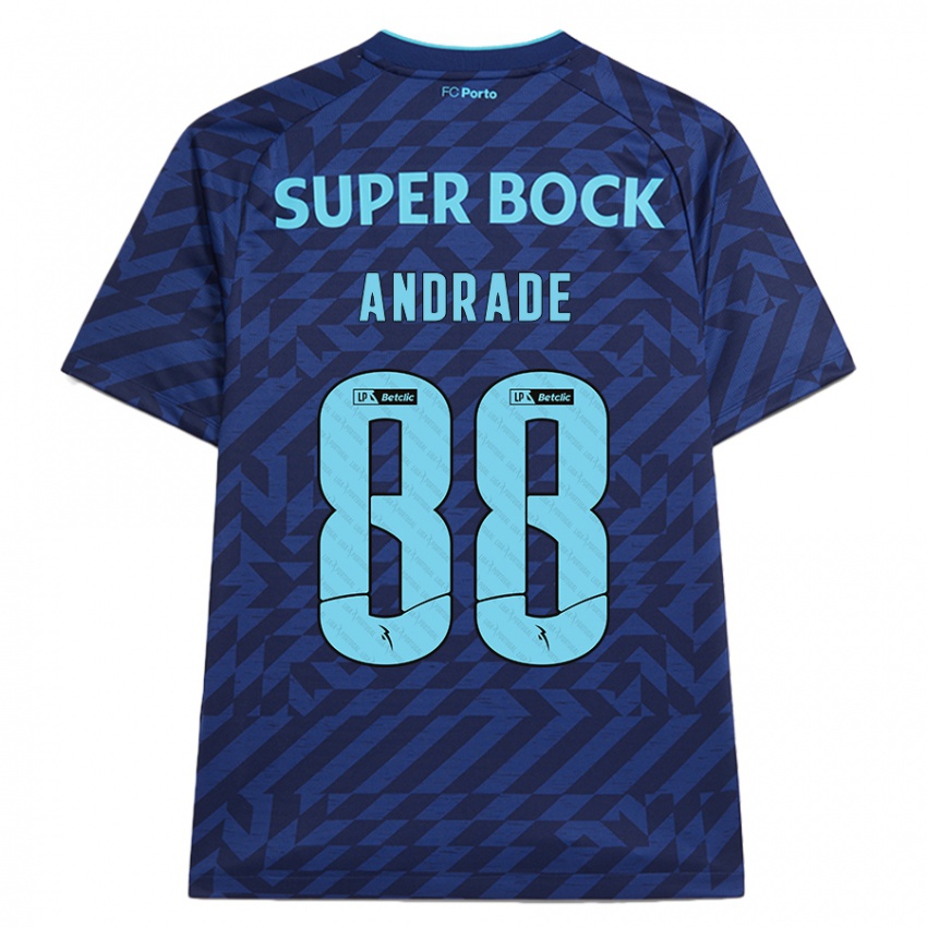 Niño Camiseta Domingos Andrade #88 Azul Marino Equipación Tercera 2024/25 La Camisa