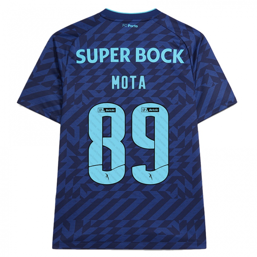 Niño Camiseta Luís Mota #89 Azul Marino Equipación Tercera 2024/25 La Camisa