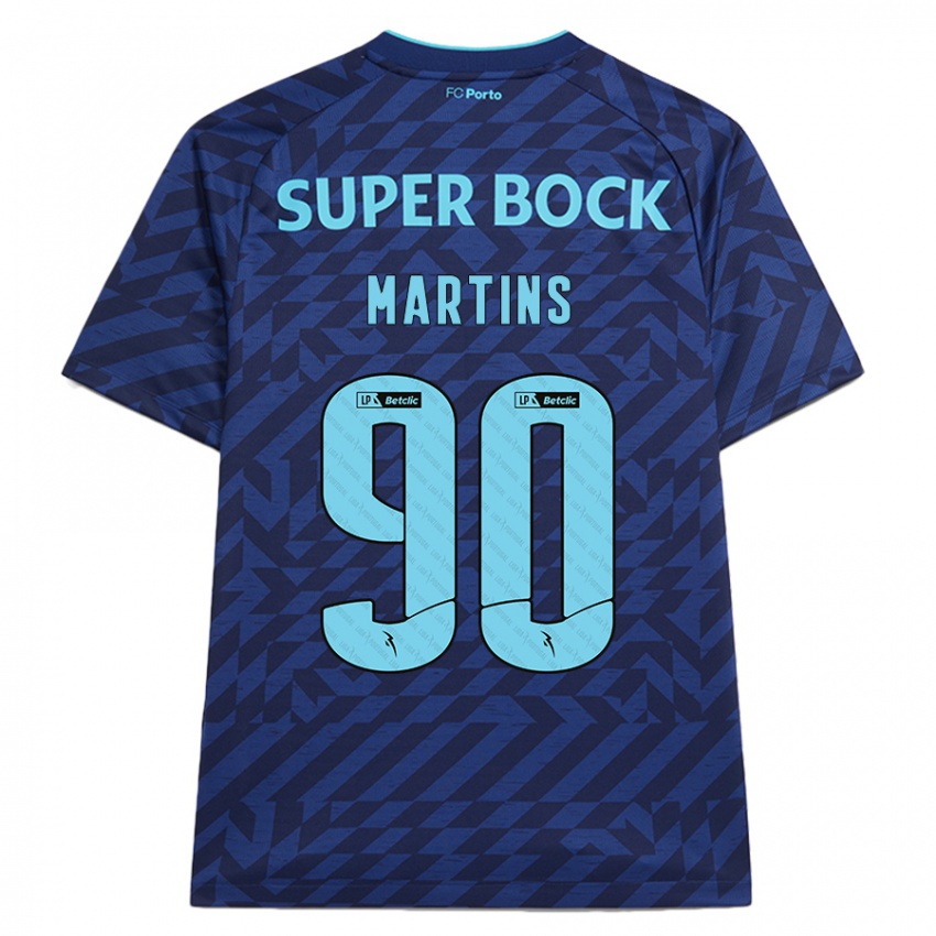 Niño Camiseta Gil Martins #90 Azul Marino Equipación Tercera 2024/25 La Camisa