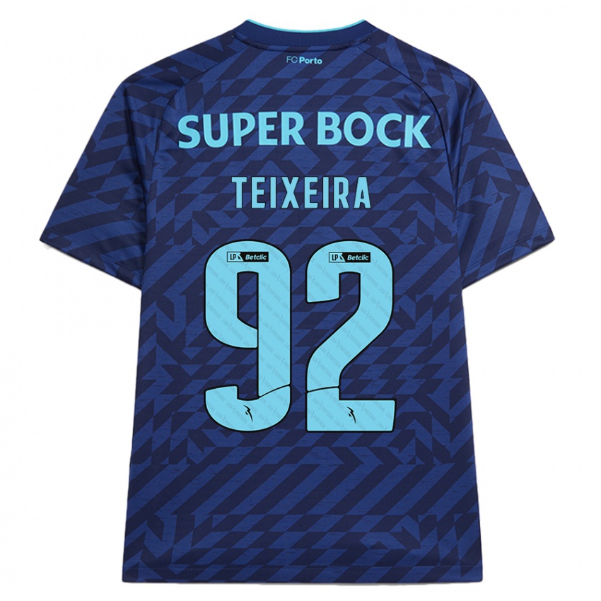 Niño Camiseta João Teixeira #92 Azul Marino Equipación Tercera 2024/25 La Camisa