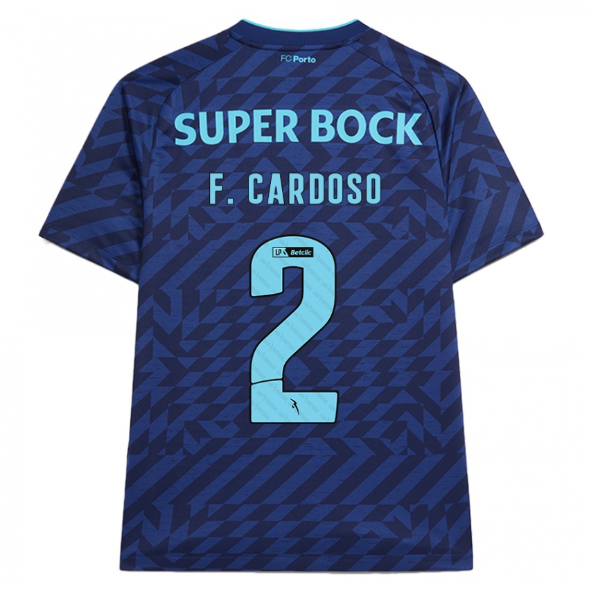 Niño Camiseta Fábio Cardoso #2 Azul Marino Equipación Tercera 2024/25 La Camisa