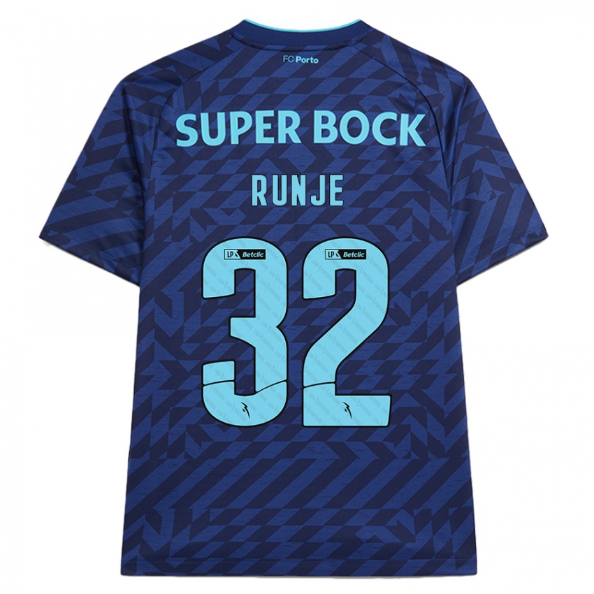 Niño Camiseta Roko Runje #32 Azul Marino Equipación Tercera 2024/25 La Camisa