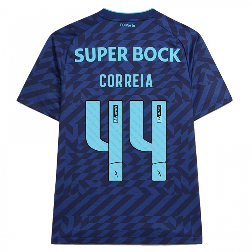 Niño Camiseta Romain Correia #44 Azul Marino Equipación Tercera 2024/25 La Camisa