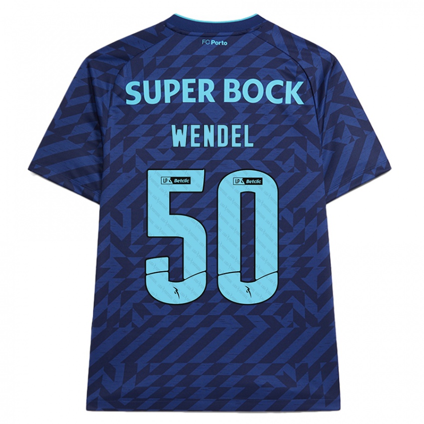 Niño Camiseta Wendel #50 Azul Marino Equipación Tercera 2024/25 La Camisa