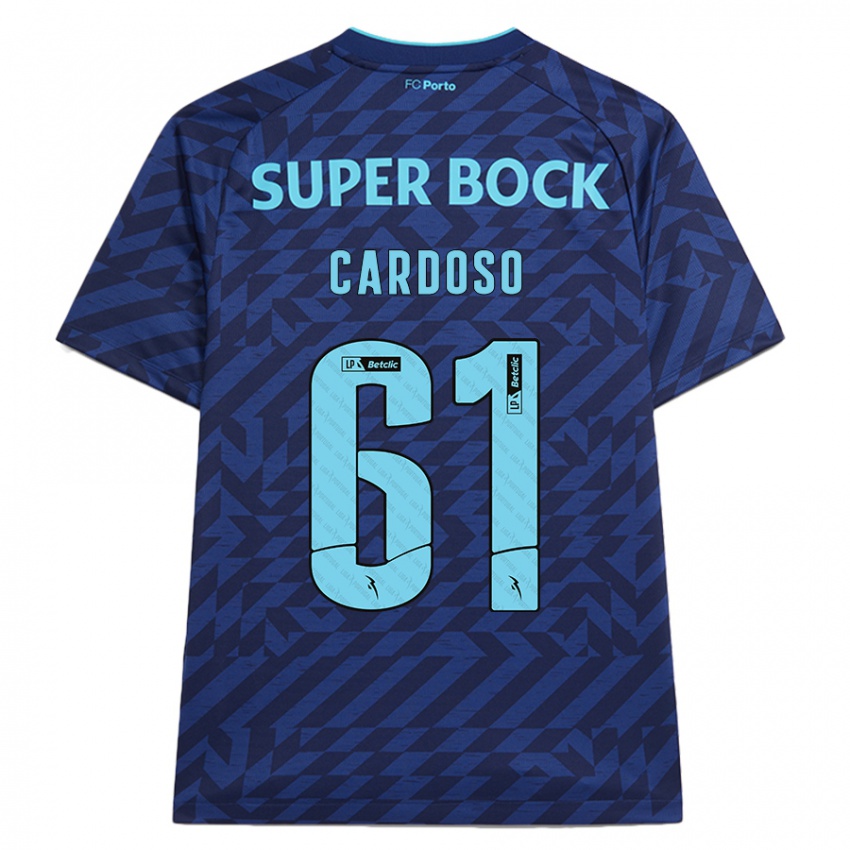 Niño Camiseta Ivan Cardoso #61 Azul Marino Equipación Tercera 2024/25 La Camisa