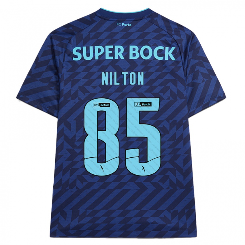 Niño Camiseta Nilton #85 Azul Marino Equipación Tercera 2024/25 La Camisa