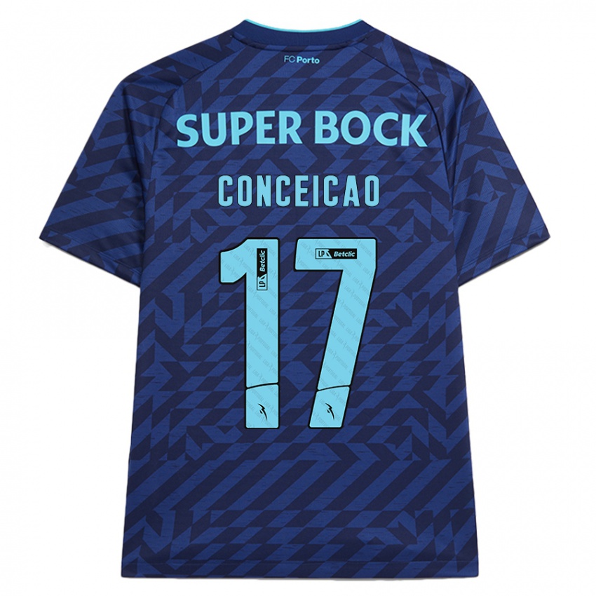 Niño Camiseta Rodrigo Conceicao #17 Azul Marino Equipación Tercera 2024/25 La Camisa