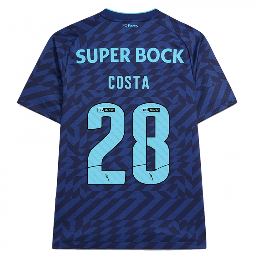 Niño Camiseta Bruno Costa #28 Azul Marino Equipación Tercera 2024/25 La Camisa