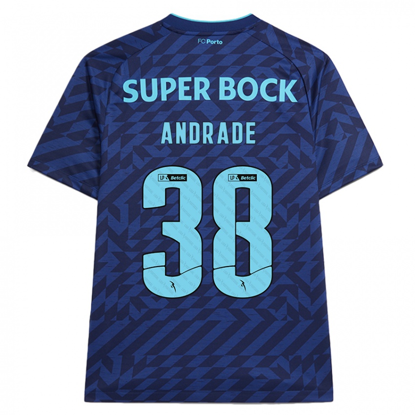 Niño Camiseta Fernando Andrade #38 Azul Marino Equipación Tercera 2024/25 La Camisa