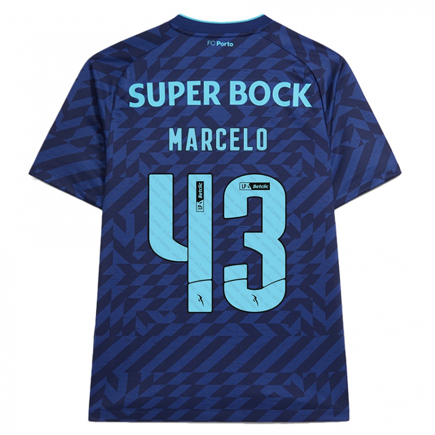 Niño Camiseta Joao Marcelo #43 Azul Marino Equipación Tercera 2024/25 La Camisa