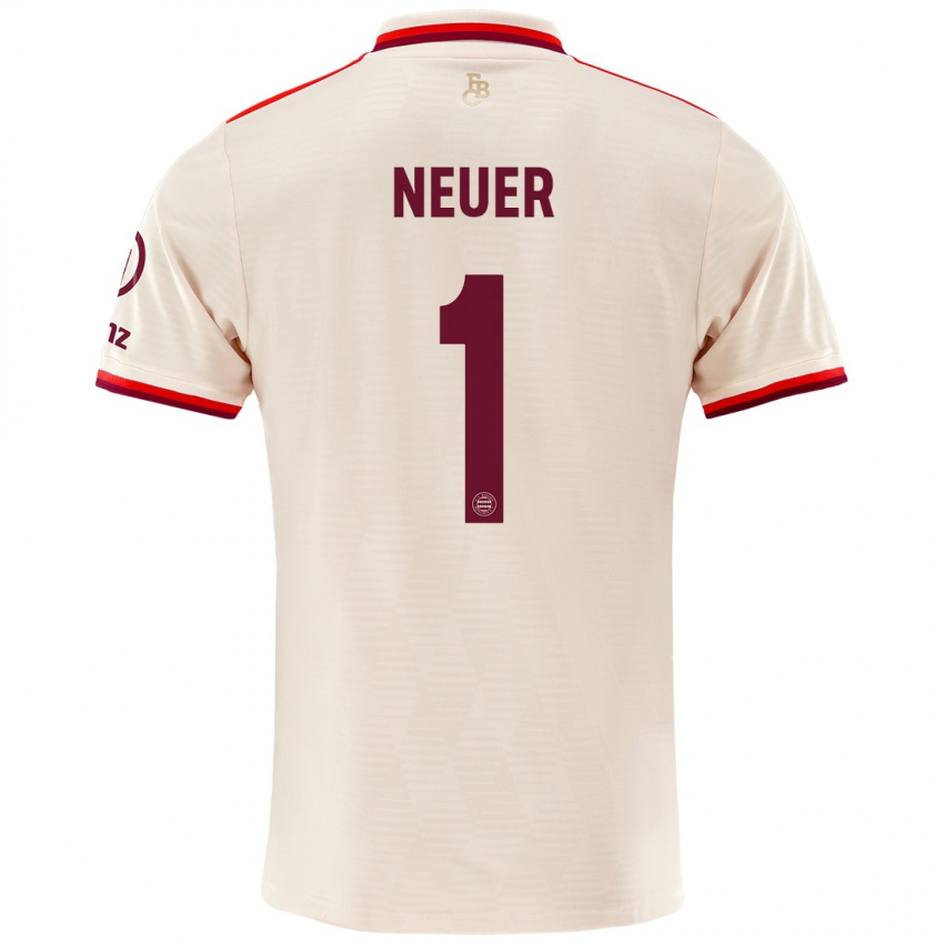 Niño Camiseta Manuel Neuer #1 Lino Equipación Tercera 2024/25 La Camisa