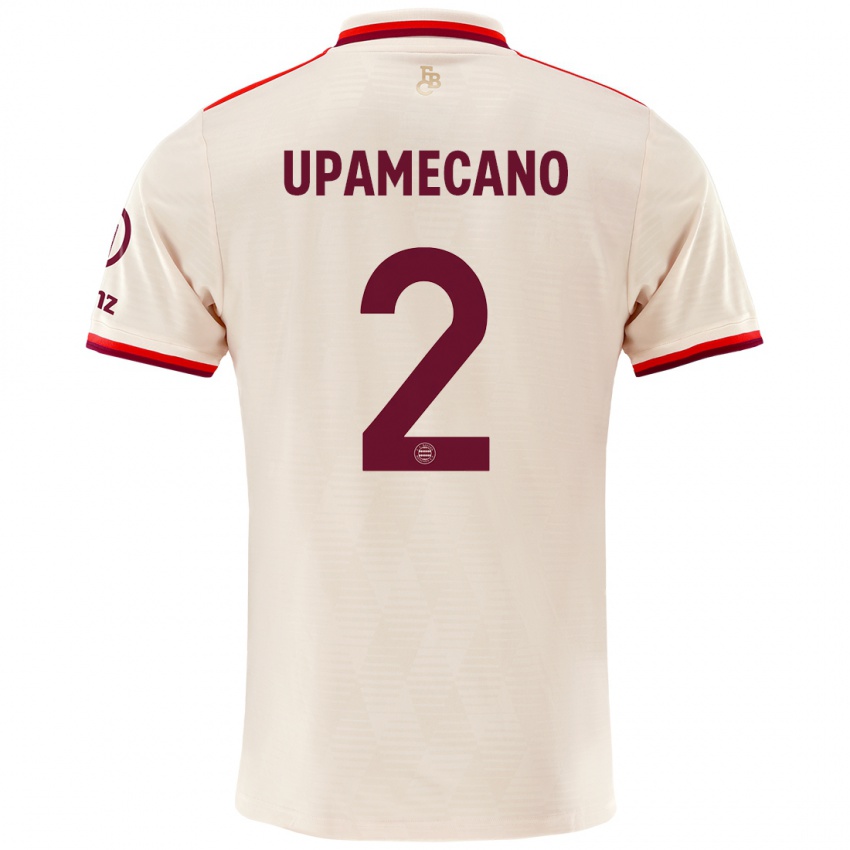 Niño Camiseta Dayot Upamecano #2 Lino Equipación Tercera 2024/25 La Camisa